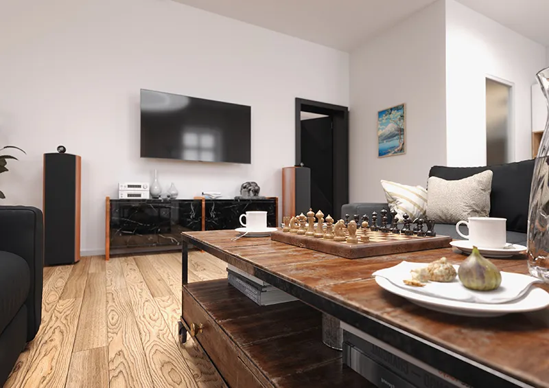 Apartment 1: Wohnbereich