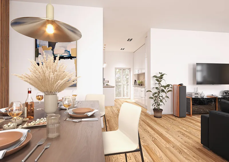 Apartment 1: Essbereich