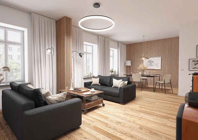 Apartment 1: Wohnbereich