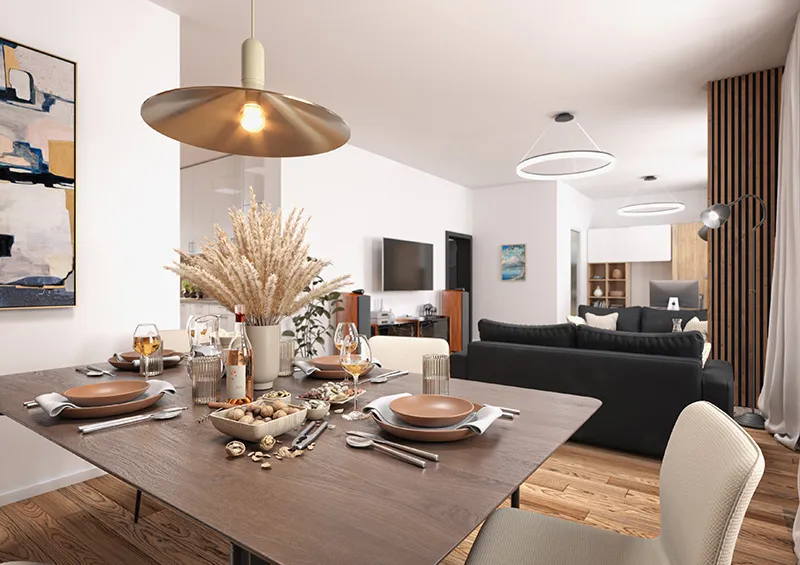 Apartment 1: Essbereich